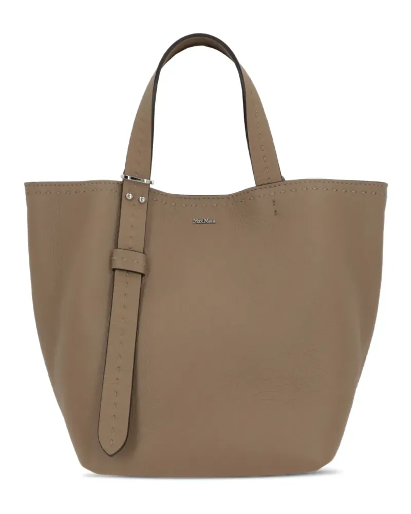 Max Mara extra-small Archetipo leather tote bag - Braun Braun