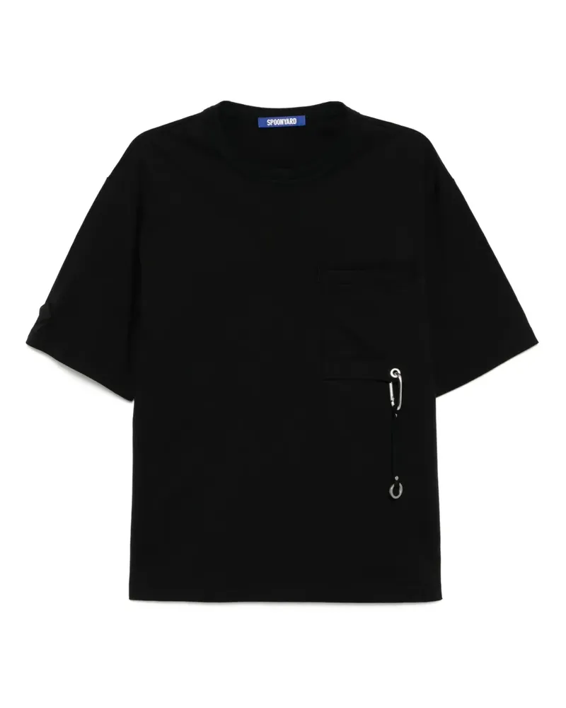 Spoonyard T-Shirt mit Tasche - Schwarz Schwarz
