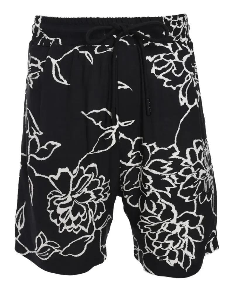 Gaëlle Bonheur Bermudas mit Blumen-Print - Schwarz Schwarz