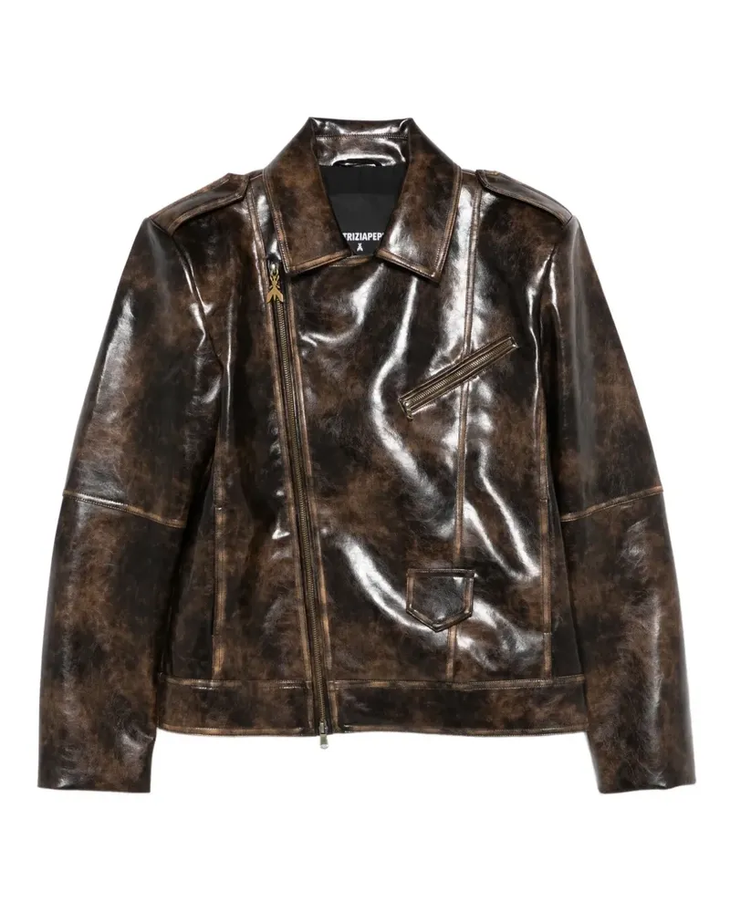 Patrizia Pepe Langärmelige Bikerjacke - Braun Braun
