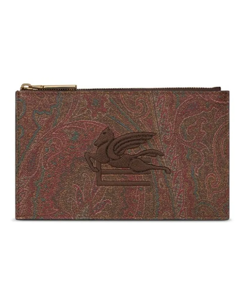 Etro Portemonnaie mit Paisley-Print - Braun Braun