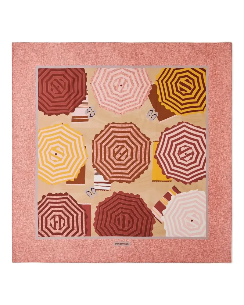 Borbonese Schal aus Seide - Nude Nude