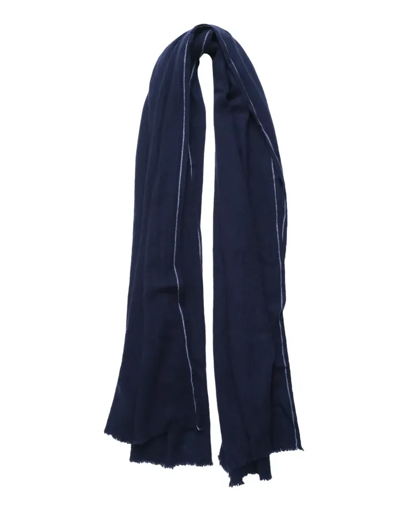 Comme des Garçons x William Welstead Schal mit Fischgrätenmuster - Blau Blau