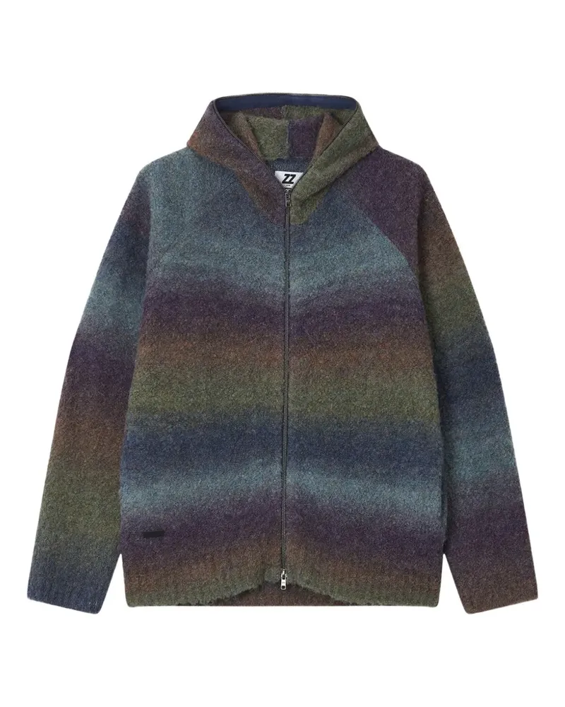 Izzue Kapuzenjacke mit Farbverlauf-Optik - Blau Blau
