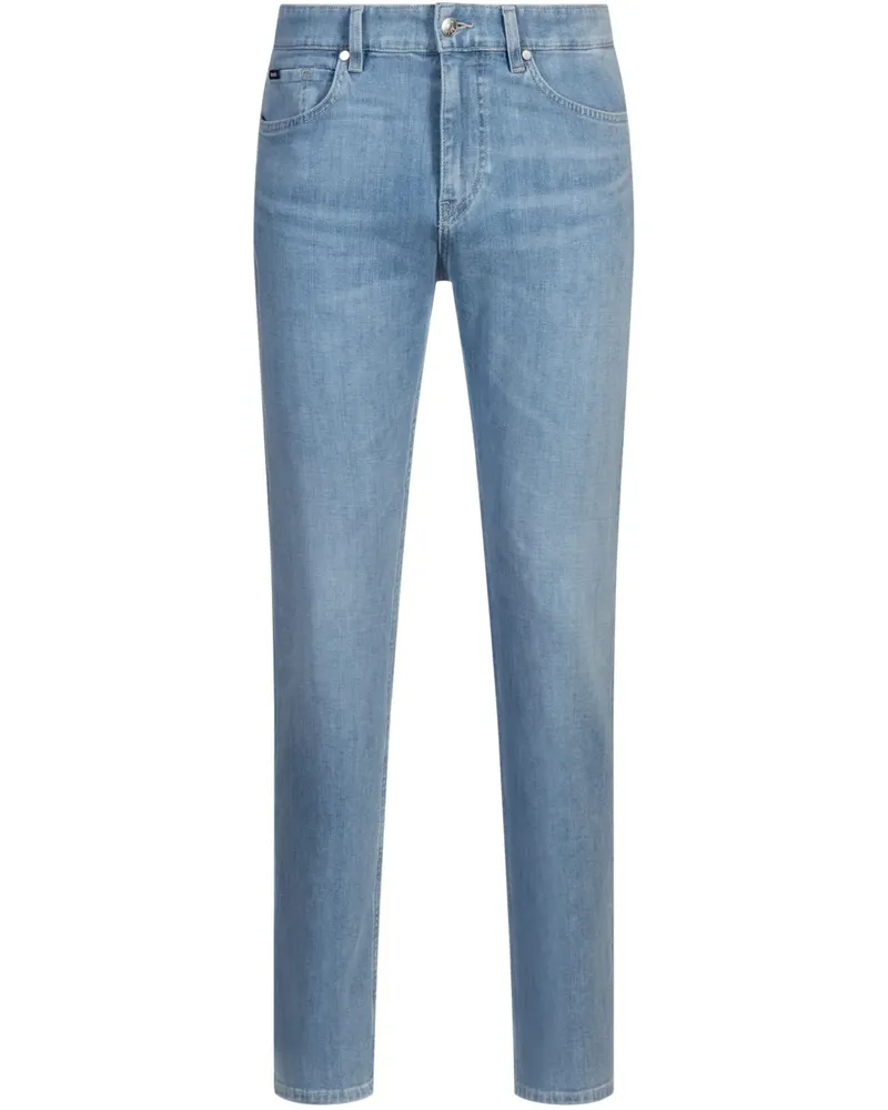 HUGO BOSS Straight-Leg-Jeans mit Logo-Patch - Blau Blau