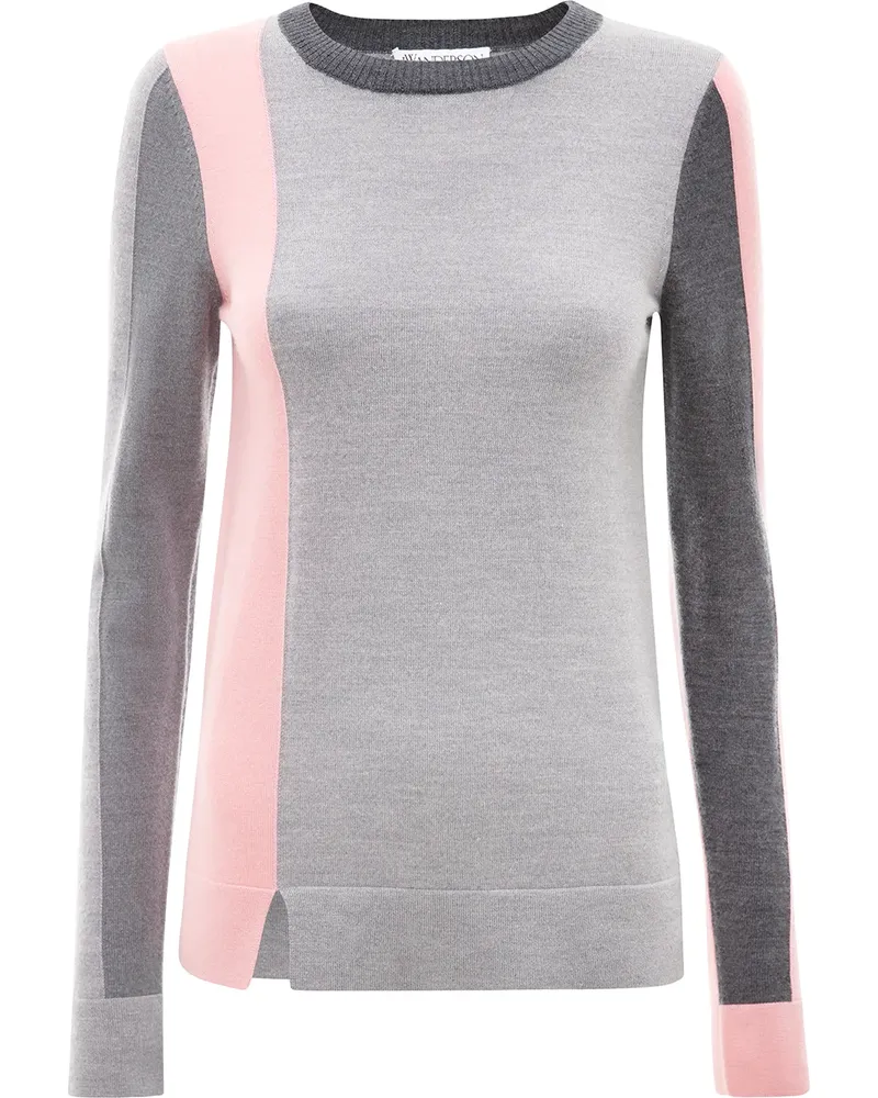 J.W.Anderson Pullover in Colour-Block-Optik - Grau Grau