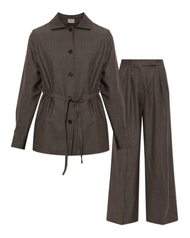 Paul & Shark belted shirt trousers set - Braun Braun