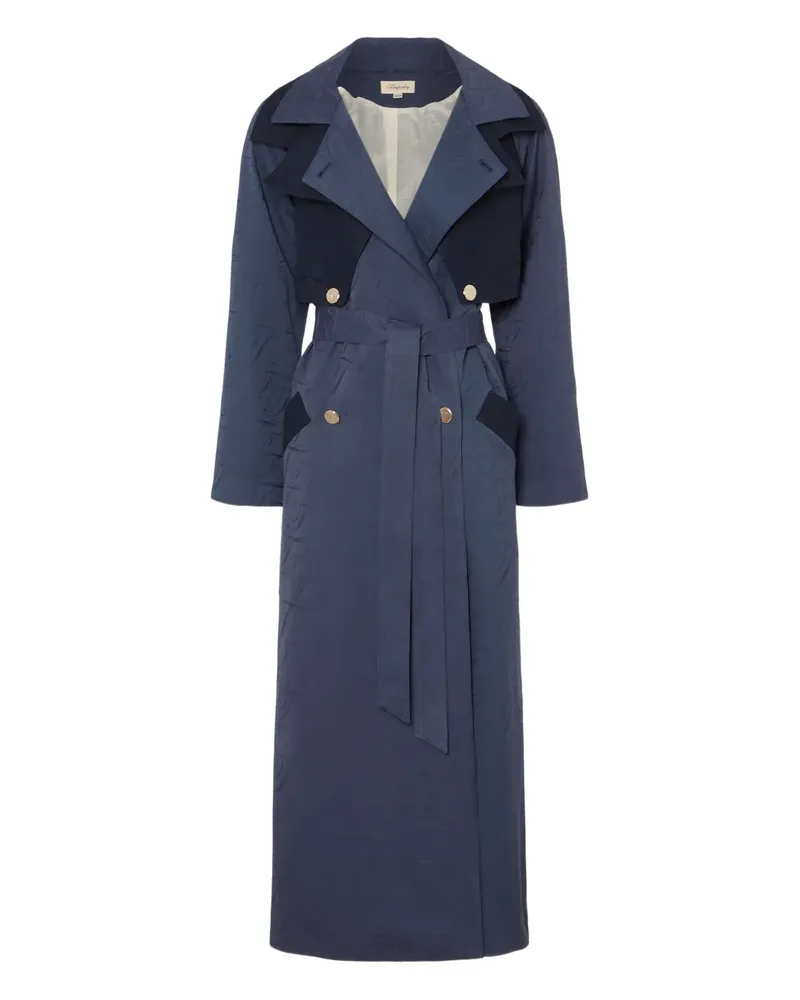 Temperley London Doppelreihiger Victory Trenchcoat - Blau Blau