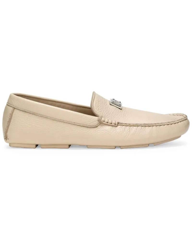 Dolce & Gabbana Loafer mit Logo-Schild - Nude Nude