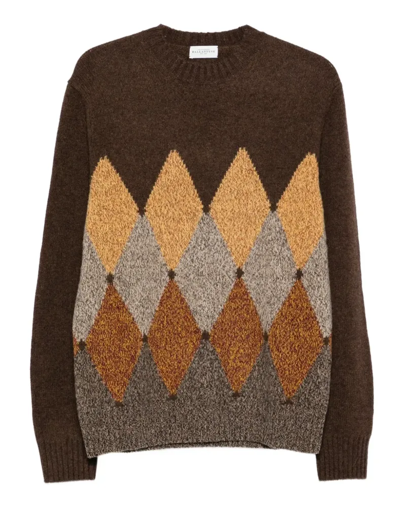 Ballantyne Pullover mit Argyle-Muster - Braun Braun