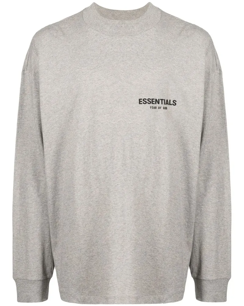 Fear of God Langarmshirt mit Logo-Print - Grau Grau