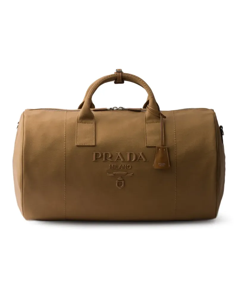 Prada Tasche mit Logo-Prägung - Braun Braun