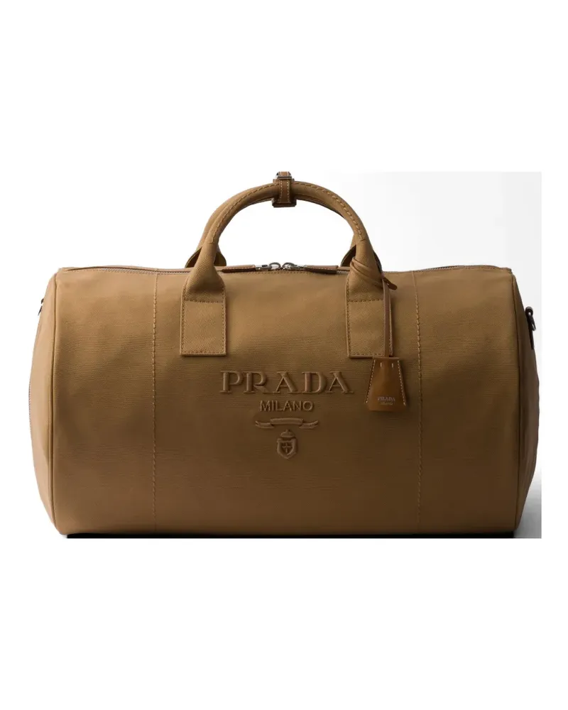 Prada Tasche mit Logo-Prägung - Braun Braun