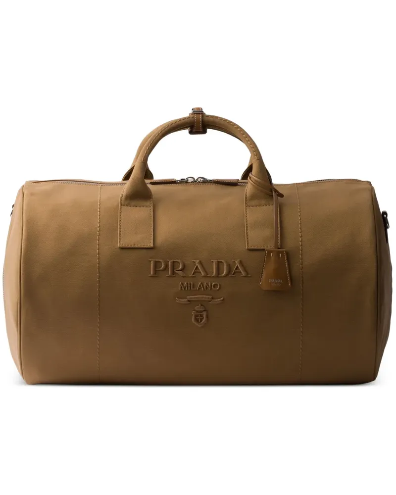 Prada Tasche mit Logo-Prägung - Braun Braun