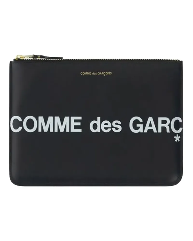 Comme des Garçons logo-print coin purse - Schwarz Schwarz