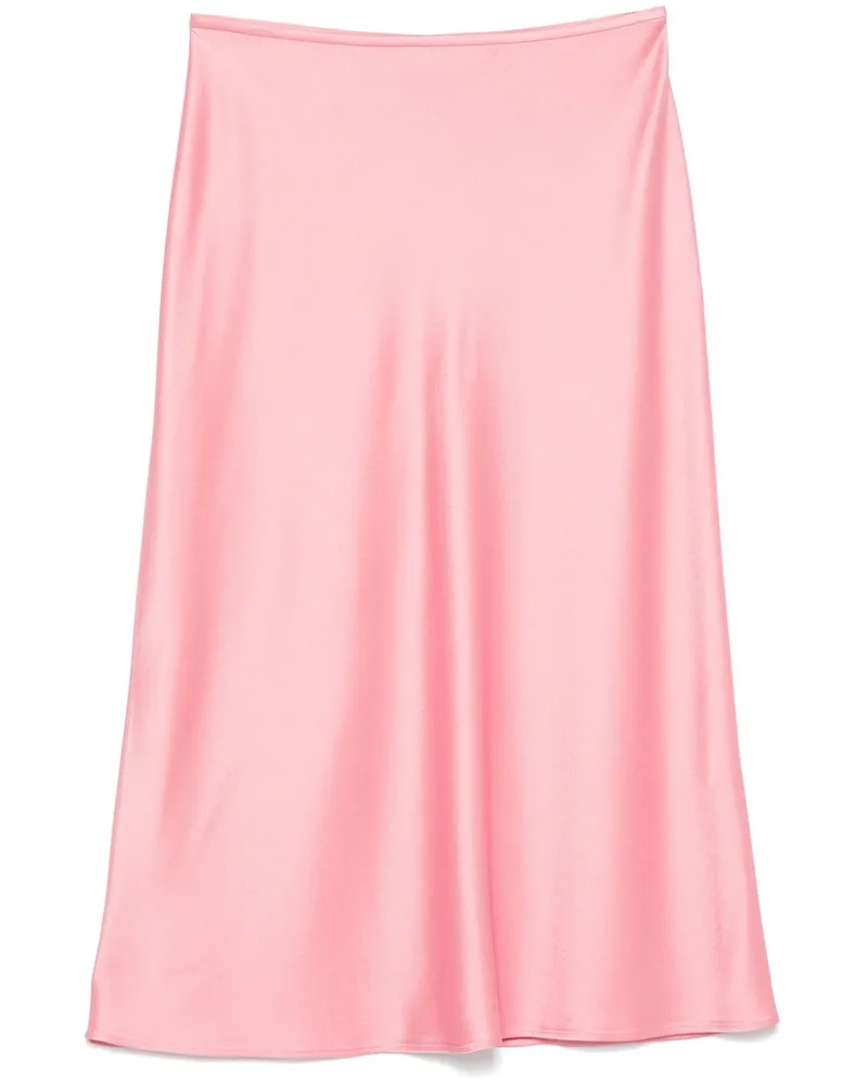 Blumarine Midirock aus Satin - Rosa Rosa