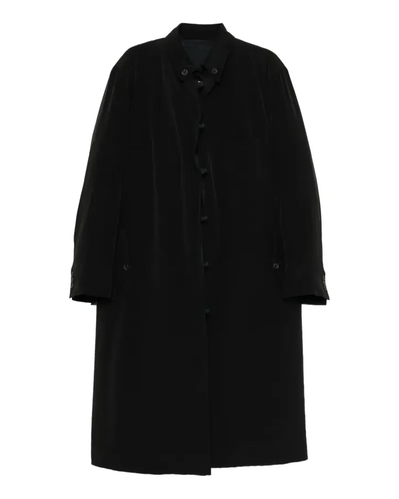 Yohji Yamamoto Smoking-Mantel mit Gürtel - Schwarz Schwarz
