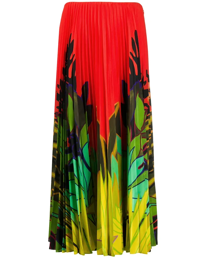Valentino Garavani Mirrored Monkeys Forest' Faltenrock - Rot Rot