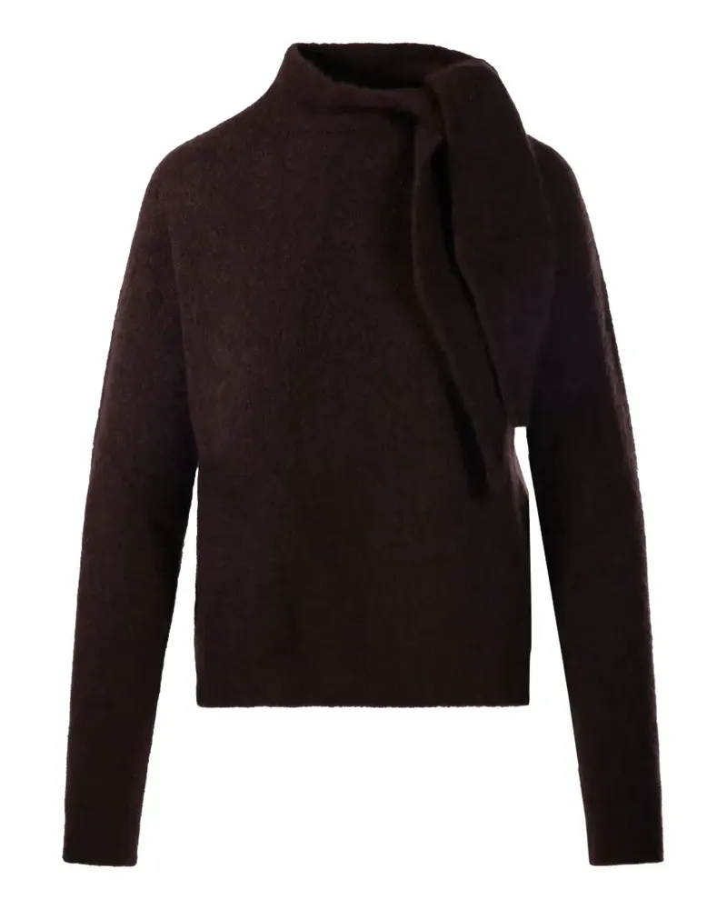 Roberto Collina tie-detail turtleneck sweater - Braun Braun
