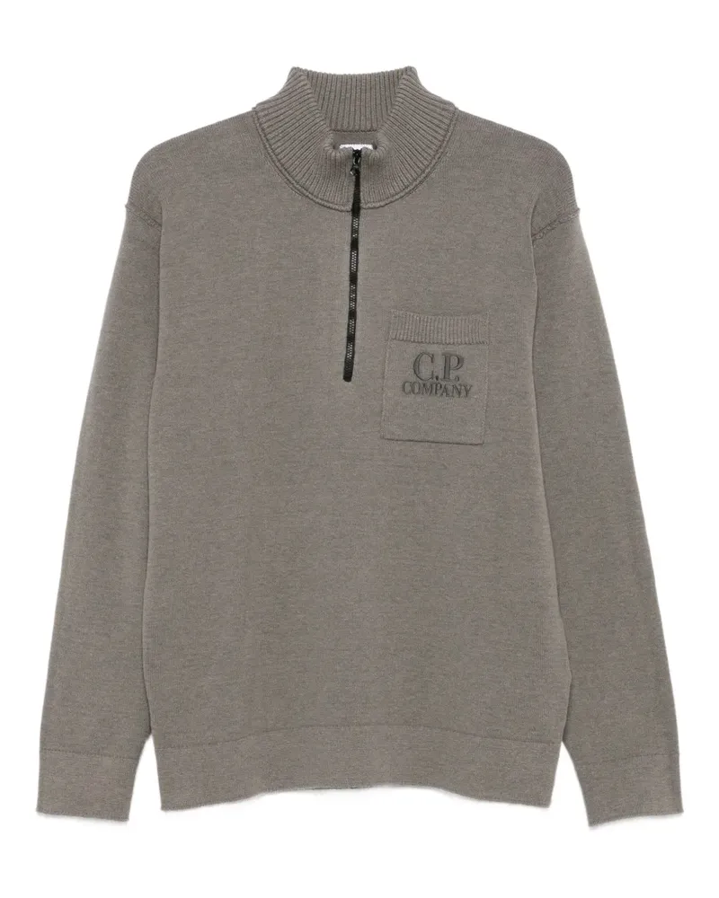 C.P. Company Sweatshirt mit Reißverschluss - Grau Grau