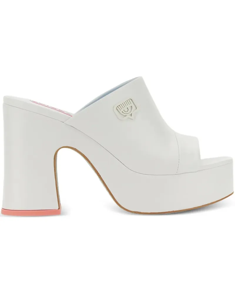 Chiara Ferragni Eyelike Pumps mit Plateau 85mm - Weiß Weiß