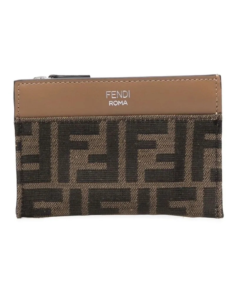 Fendi Kartenetui mit Monogramm-Print - Braun Braun