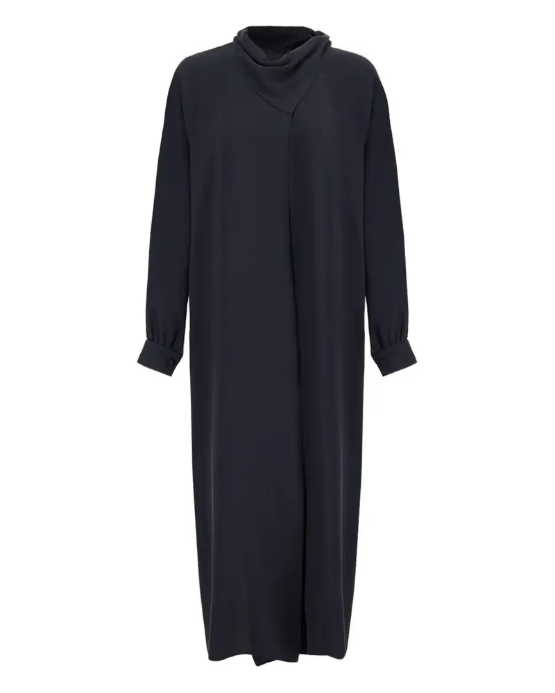 PAULA Midikleid mit langen Ärmeln - Schwarz Schwarz