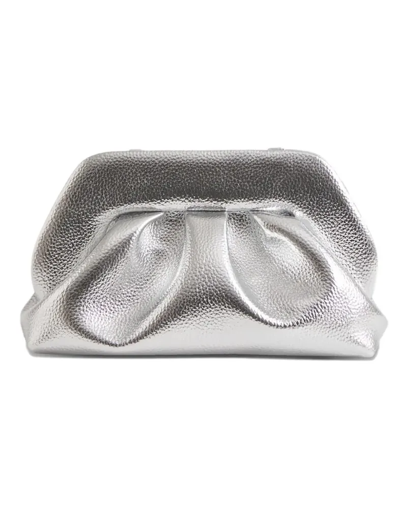 THEMOIRÈ medium Bios gathered clutch bag - Silber Silber