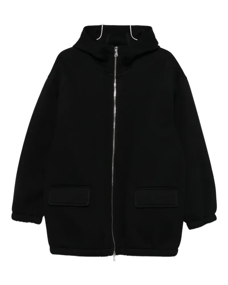 PLAN C hooded zip-up jacket - Schwarz Schwarz