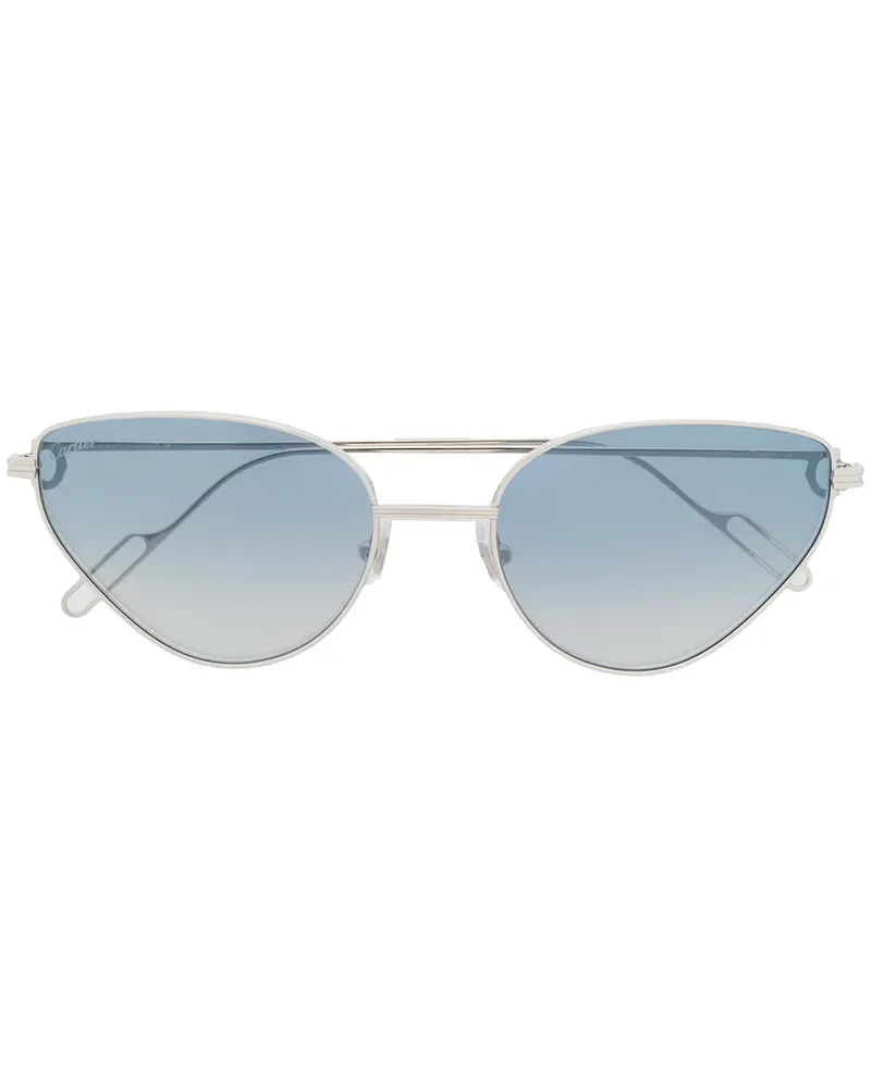 Cartier Cat-Eye-Sonnenbrille mit Farbverlauf - Silber Silber