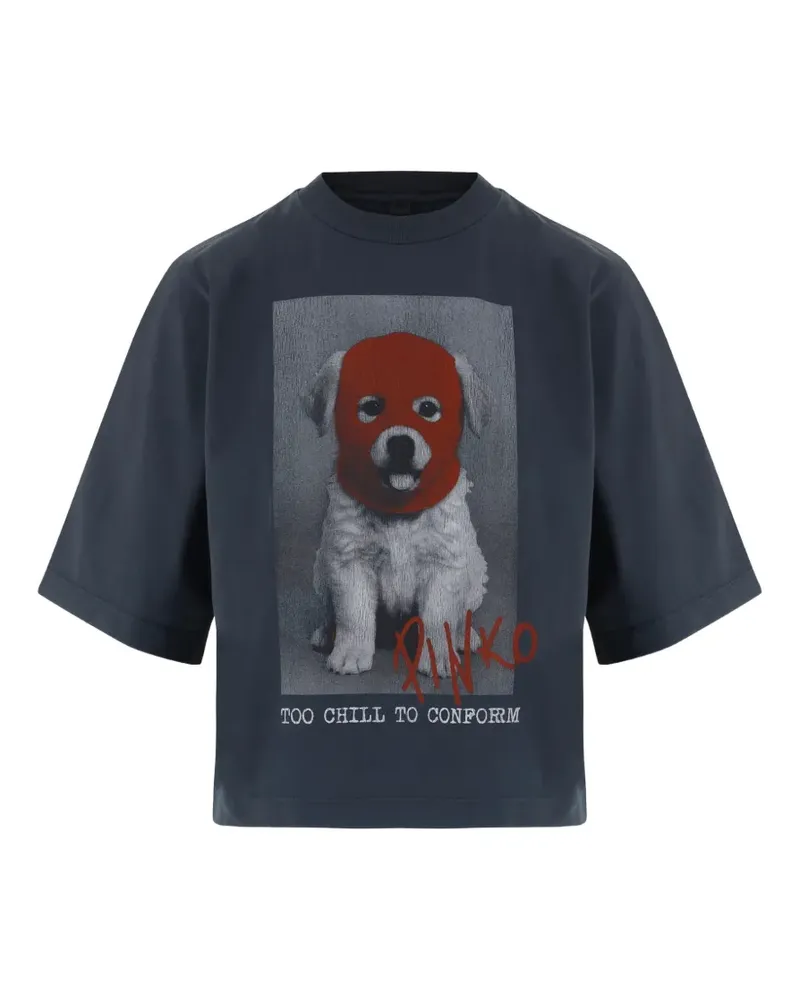 Pinko graphic-print T-shirt - Grau Grau