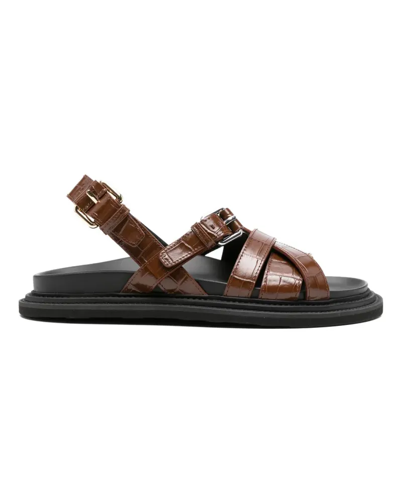 Moschino buckled strappy sandals - Braun Braun