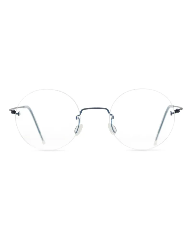 Lindberg Rahmenlose Brille mit runden Gläsern - Blau Blau