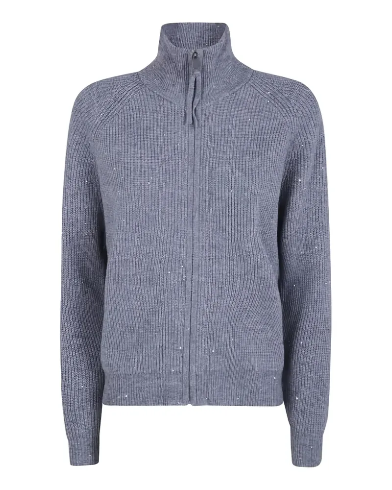Seventy Pullover mit Pailletten - Grau Grau