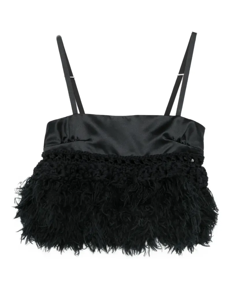 Sacai square-neck top - Schwarz Schwarz