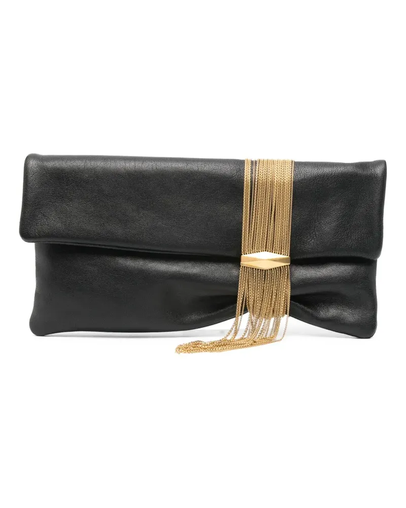 Jimmy Choo Zandra Clutch mit Kettendetail - Schwarz Schwarz