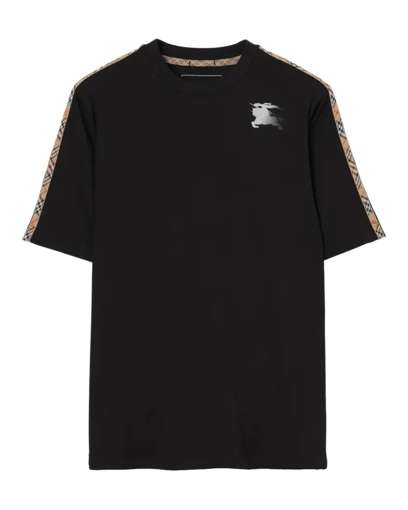 Burberry Check-trim jersey T-shirt - Schwarz Schwarz