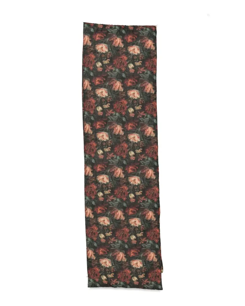 R13 floral-print scarf - Schwarz Schwarz