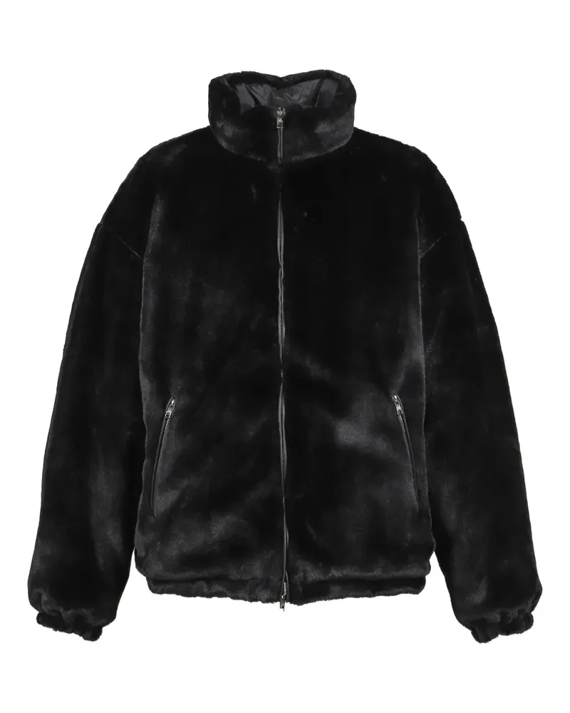 Mastermind World Jacke aus Faux Fur - Schwarz Schwarz