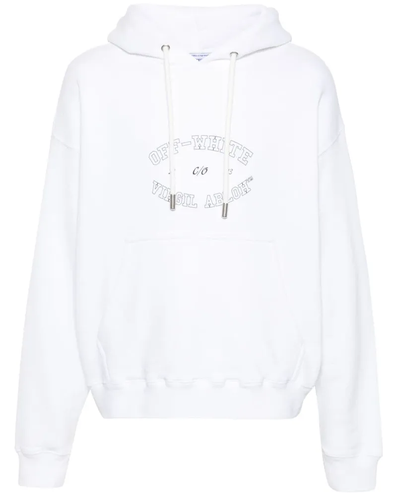 OFF-WHITE Hoodie mit Logo-Print - Weiß Weiß
