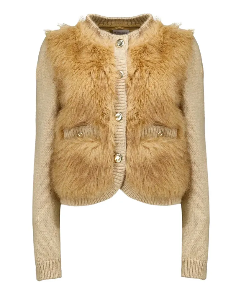 Moncler Cardigan aus Alpaka- und Wollgemisch - Nude Nude