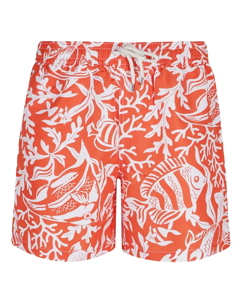 Ralph Lauren coral-reef print swim shorts - Orange Orange