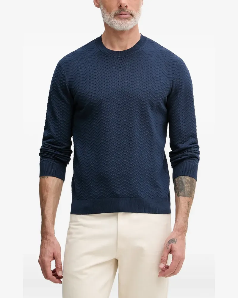 Armani Exchange chevron-knit sweater - Blau Blau