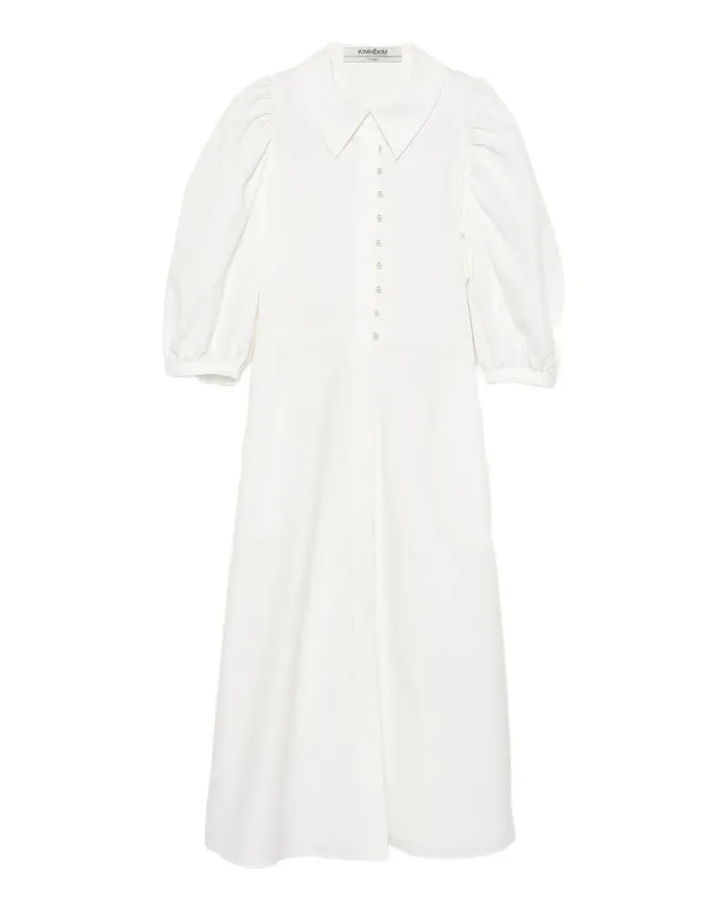 KIMHEKIM Ella Midikleid - Weiß Weiß
