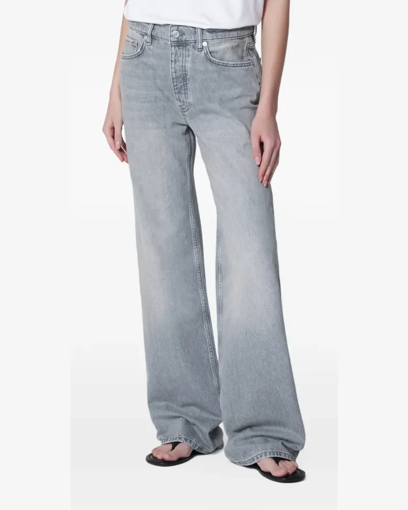 Anine Bing Ausgeblichene Wide-Leg-Jeans - Grau Grau