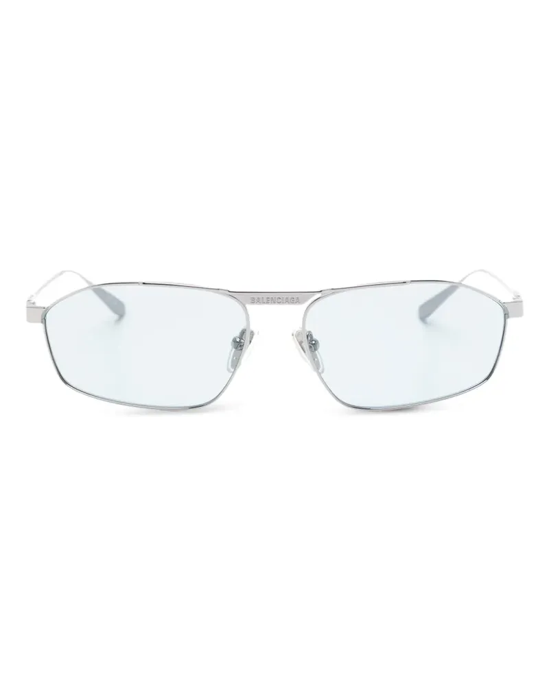 Balenciaga Sonnenbrille mit geometrischem Gestell - Silber Silber