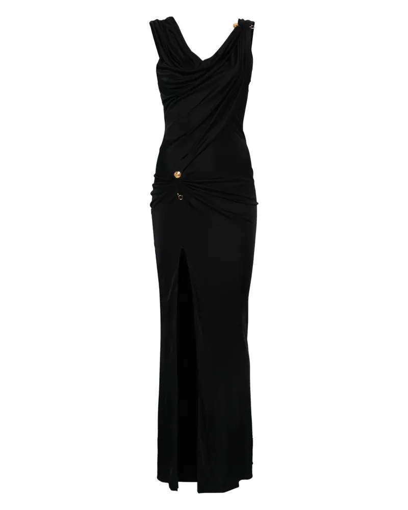 Versace Asymmetrisches Kleid - Schwarz Schwarz