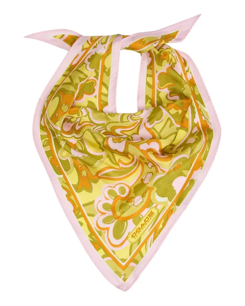 Coach Andrea Paisley silk scarf - Gelb Gelb