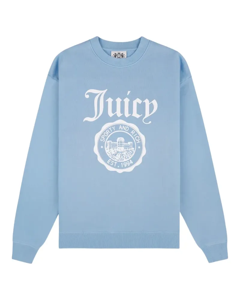 Juicy Couture x R logo-print crew-neck sweatshirt - Blau Blau