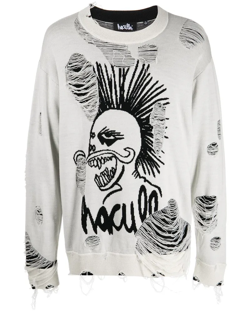 Haculla Pullover im Distressed-Look - Schwarz Schwarz